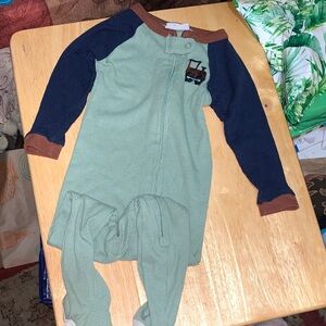 Kids One Piece Footie with Tractor Design